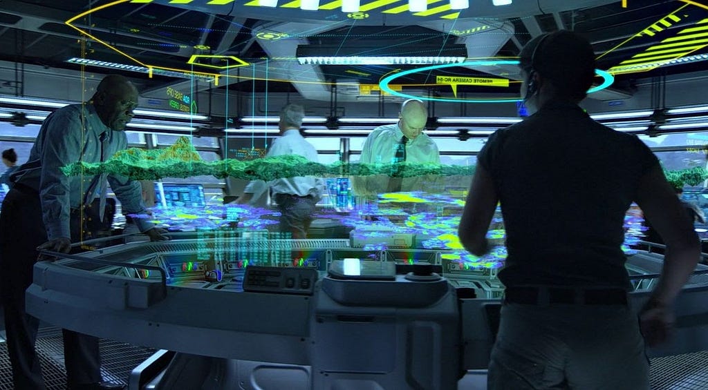 Image of control room from the film ‘Avatar’ (2009)