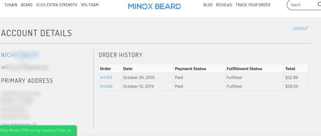 minoxbeard.com order review