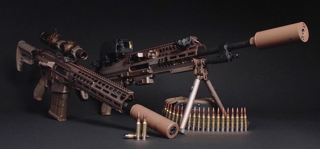 MCX Spear and SIG LMG suppressed