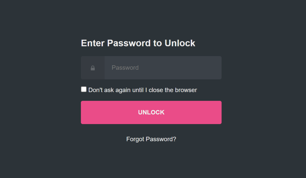 Password Protect Websites