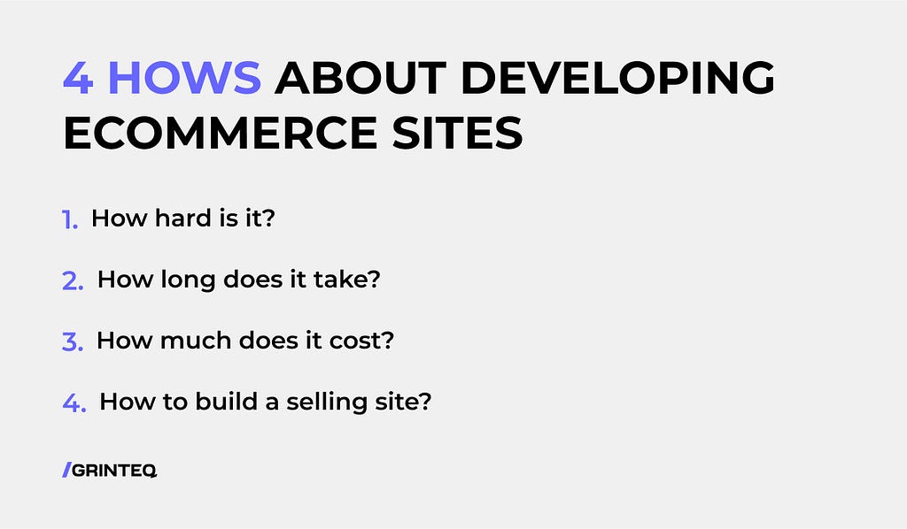4 main questions while planning a project of building an ecommerce website