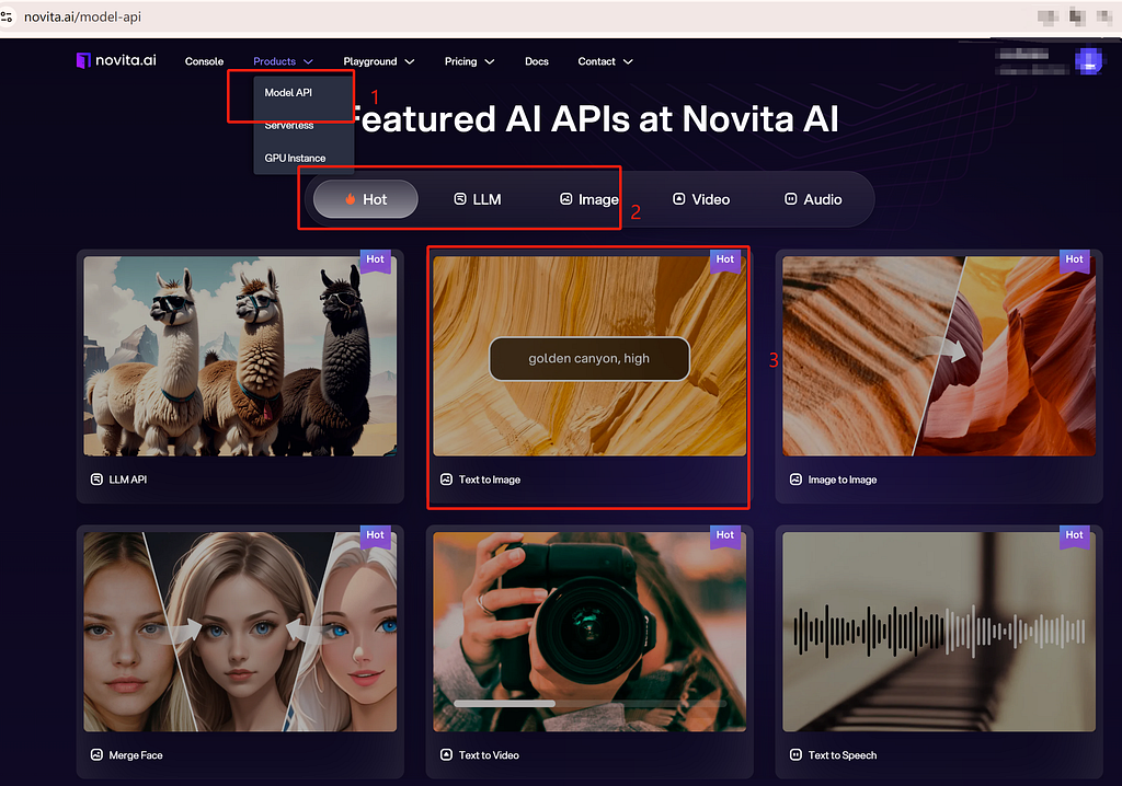 novita ai model api