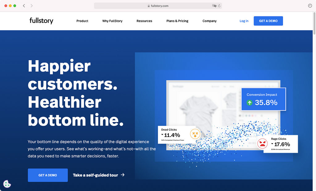 FullStory Landing Page