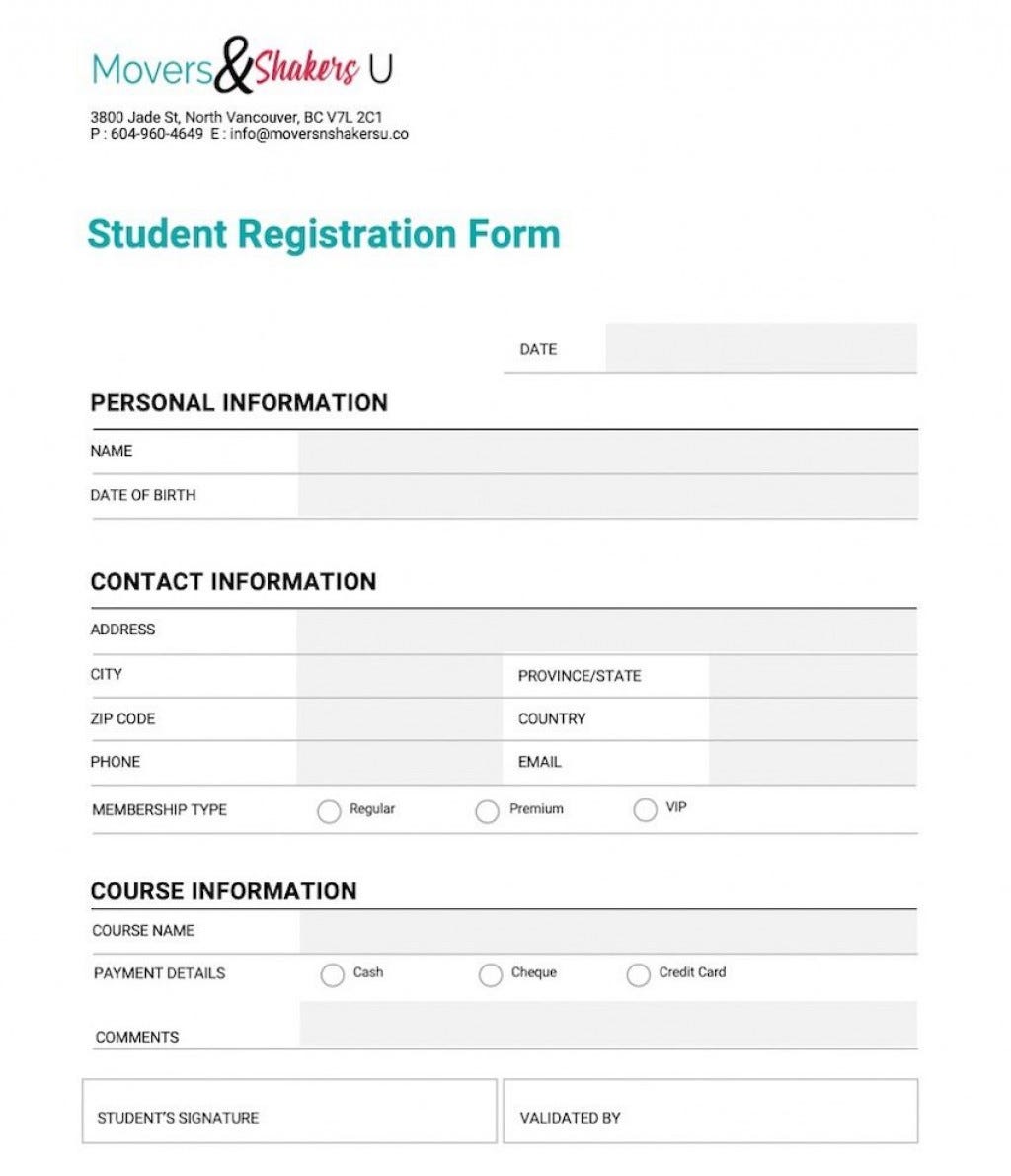 Entry Form Template Word Addictionary