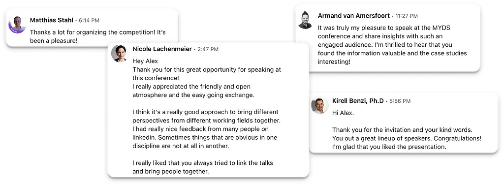 Feedback from our great speakers!