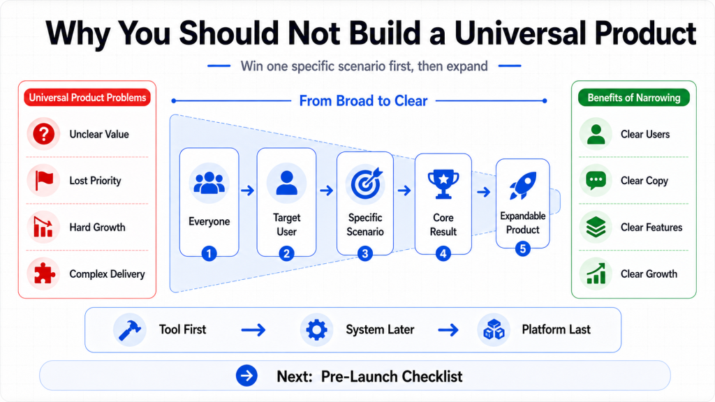 Why You Should Not Build a Universal Product