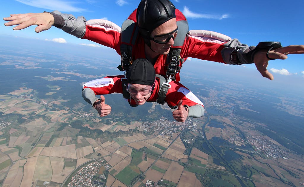 Sky diving India