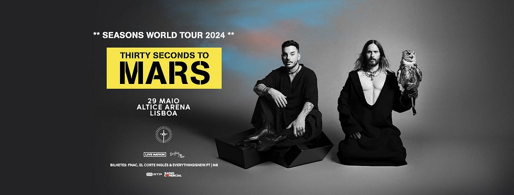 Poster of Seasons World Tour 2024, Thirty Seconds to Mars.