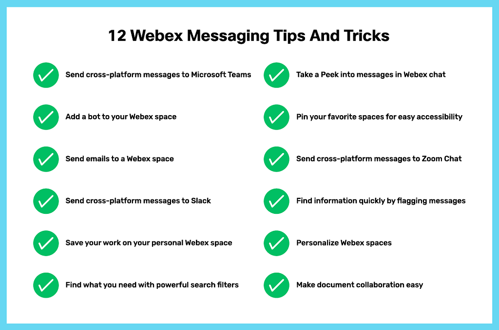 Webex messaging tips and tricks