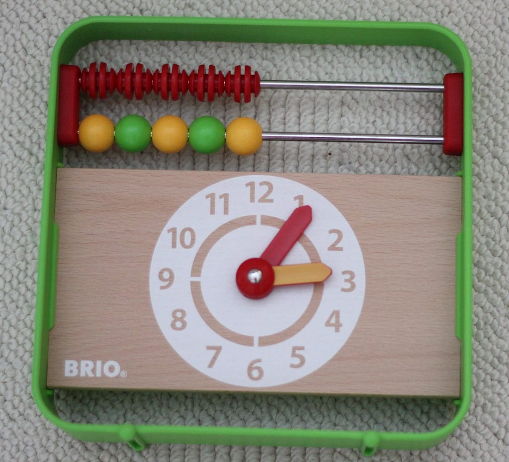 Playing with numbers 1 – 10 with Brio Abacus