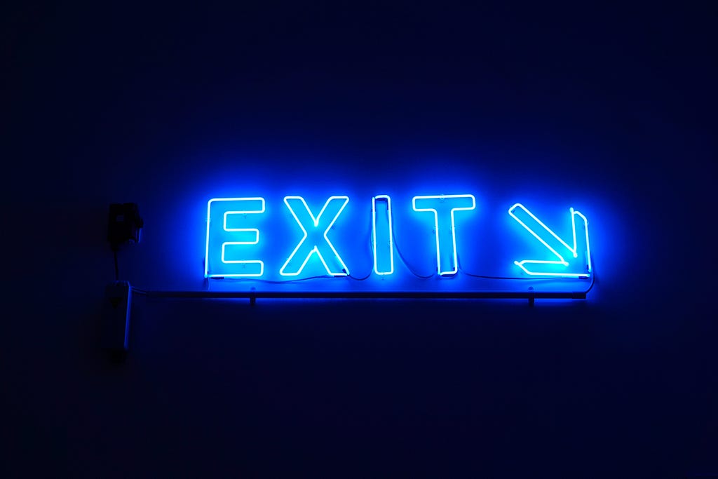 Image with “exit” text