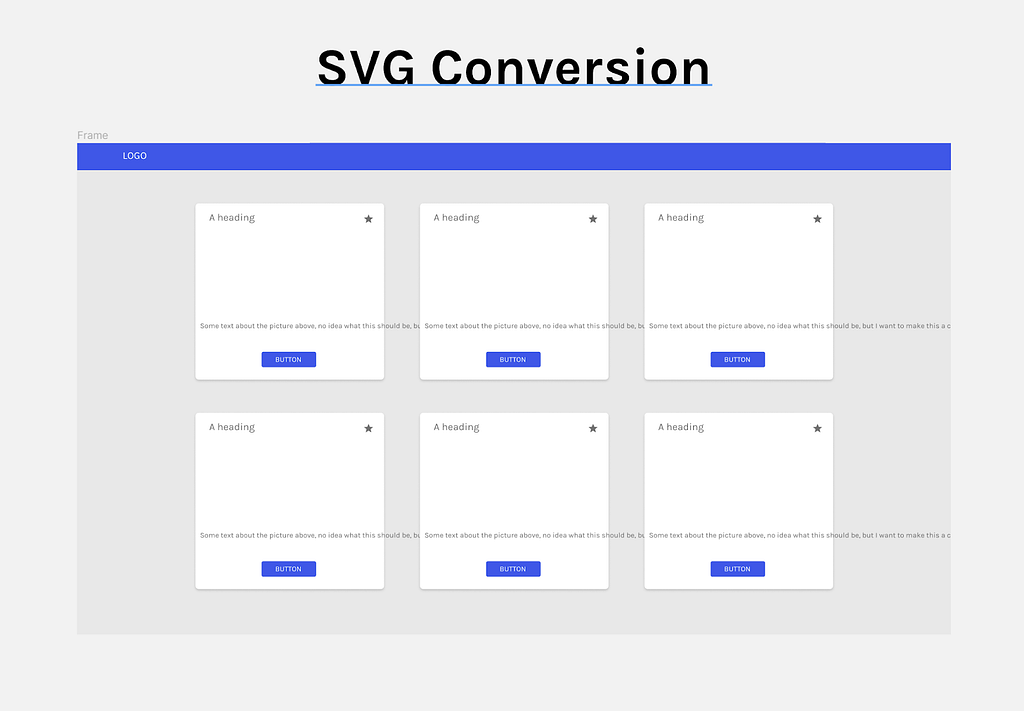 XD to Figma conversion results using SVG