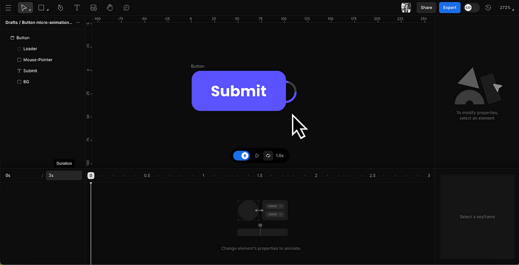 Phase’s animation timeline that appears at the bottom of the interface when animate mode is turned on