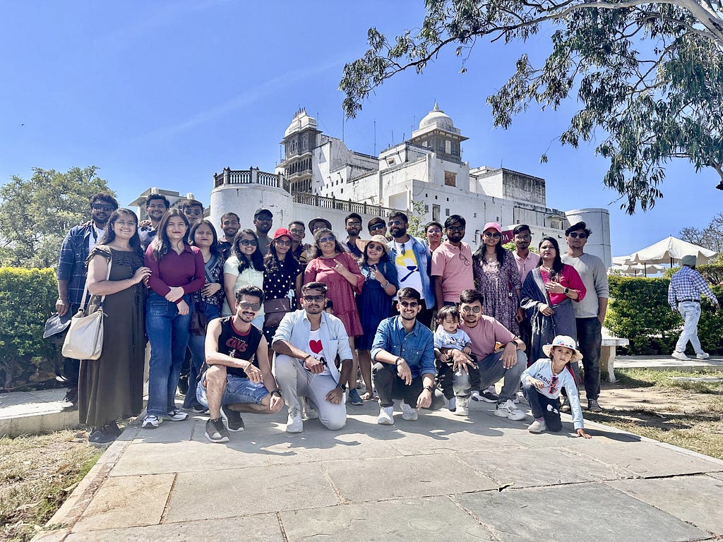 Team ThemeSelection Group Photo at Sajjangarh Udaipur known as Monsoon Palace