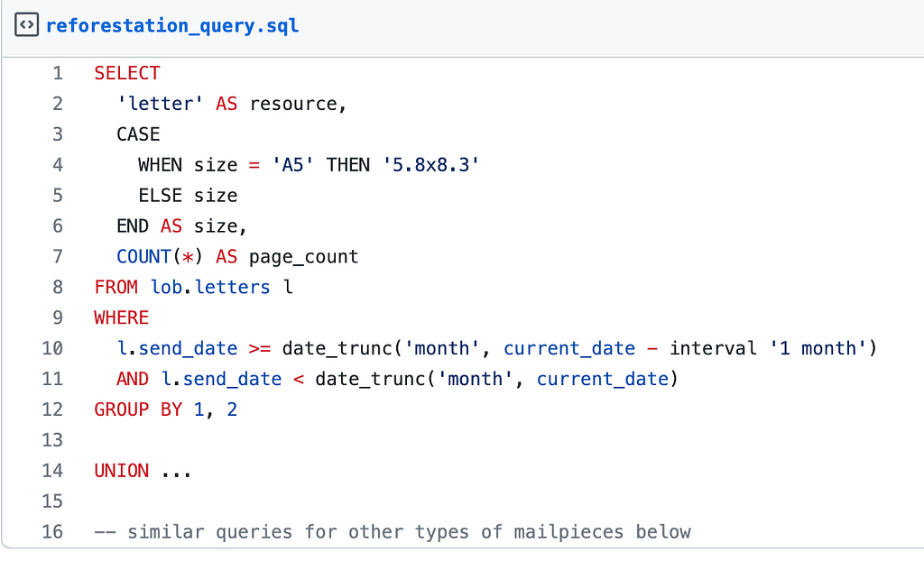 sample of query (postgres)