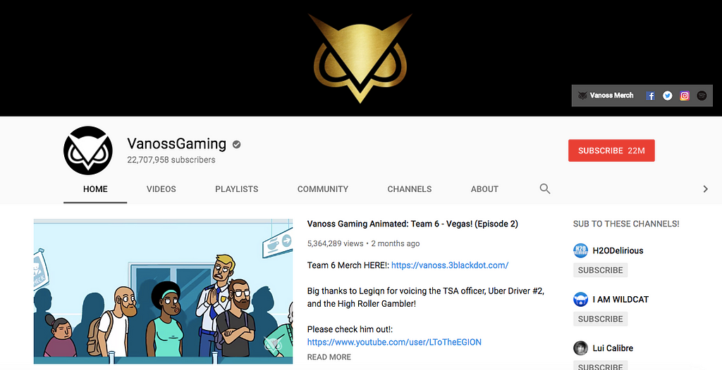 VanossGaming Top Male Social Media Influencers