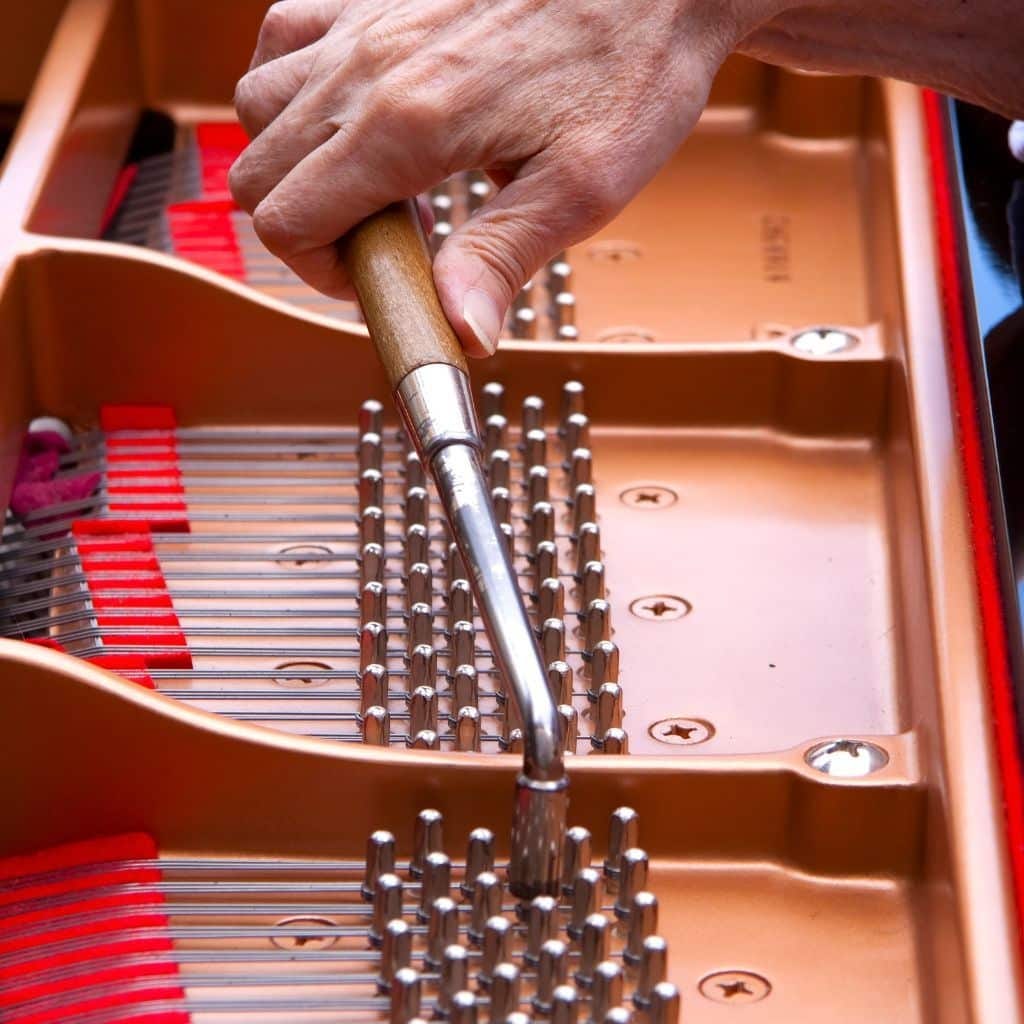 Tuning a piano