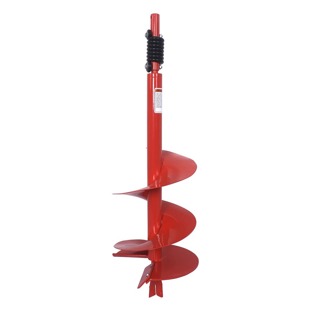 THUNDERBAY 12 Inch Diameter 36 Inch Long Earth Auger Bit with Fishtail Point and Patent Shock Spring