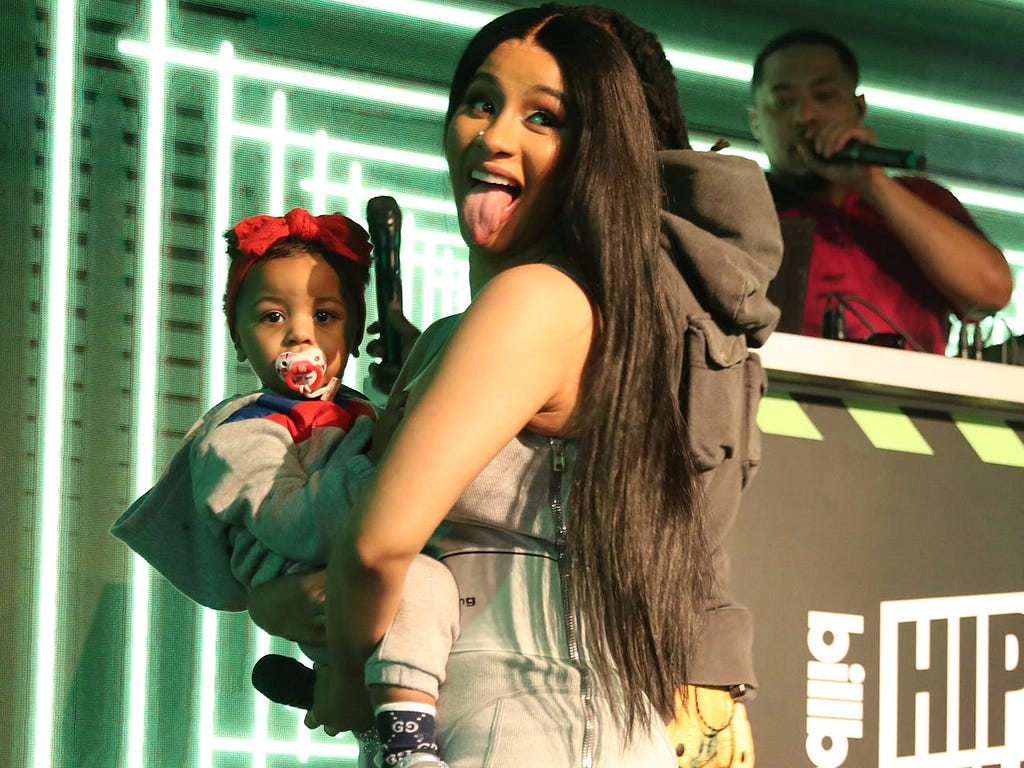 Cardi B and her daughter.