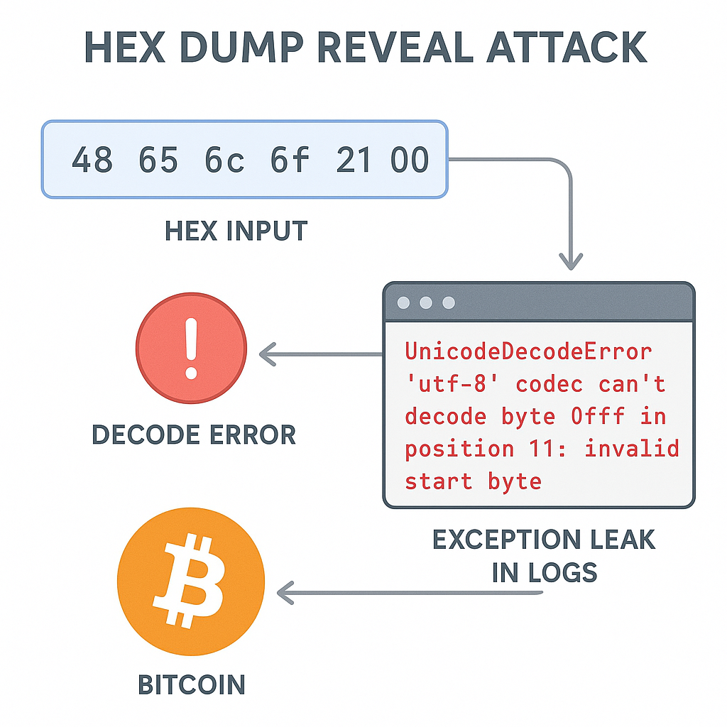 Hex Dump Reveal Attack and private key recovery for lost Bitcoin wallets, where an attacker uses…