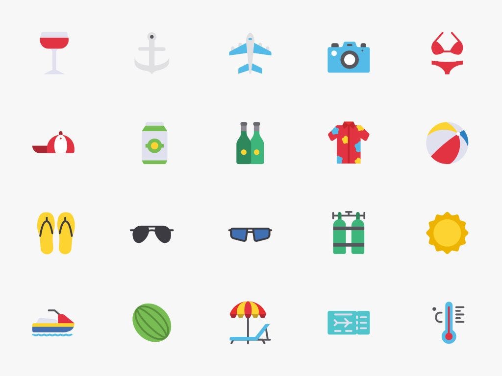 Free summer icons