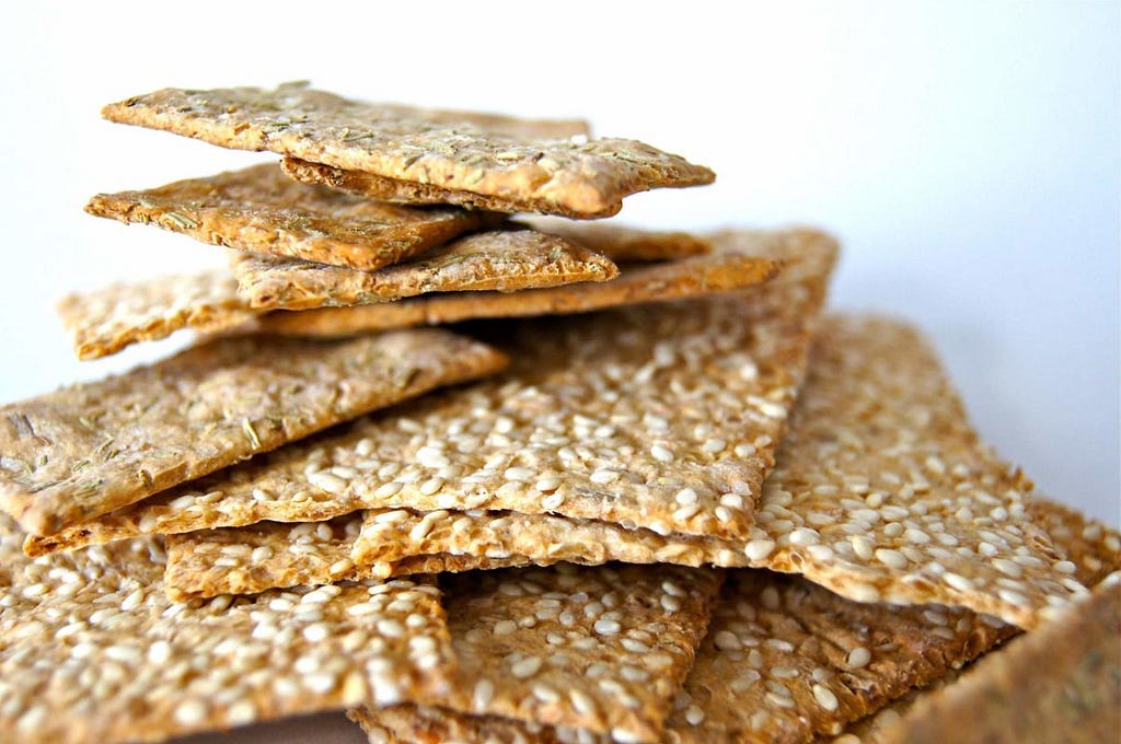 home-made healthy crackers