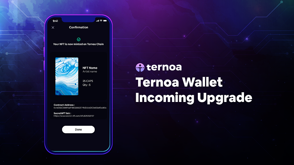 Ternoa Wallet Incoming Update