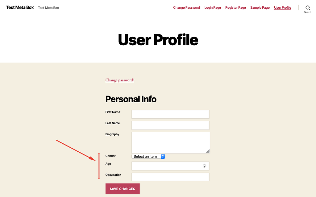 the User Profile