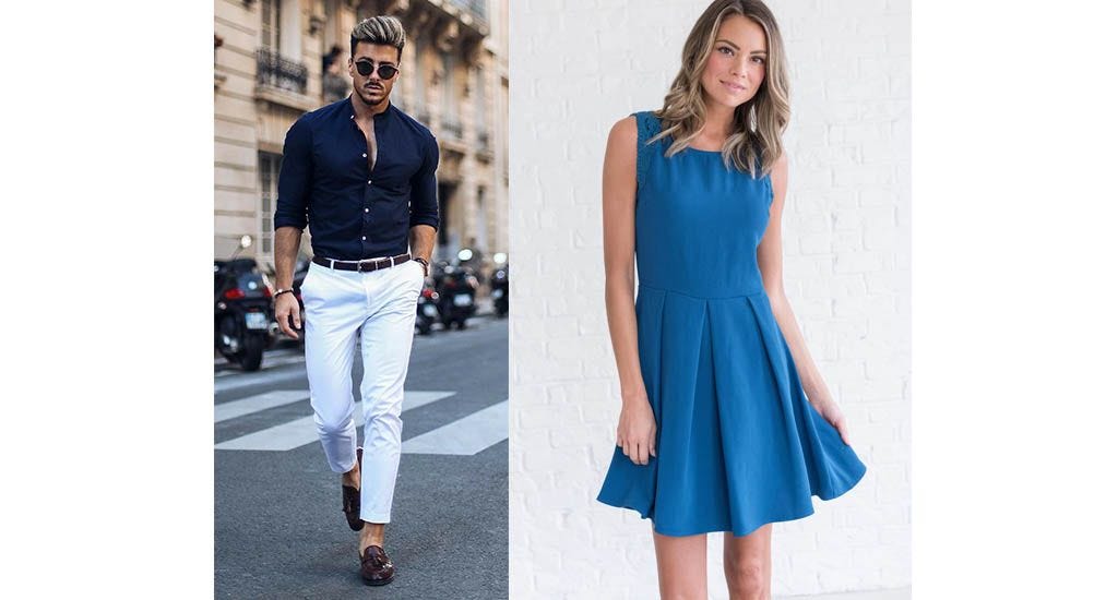 Man and woman wearing business attire ideas for Pisces