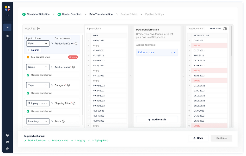 Data Transformation Step