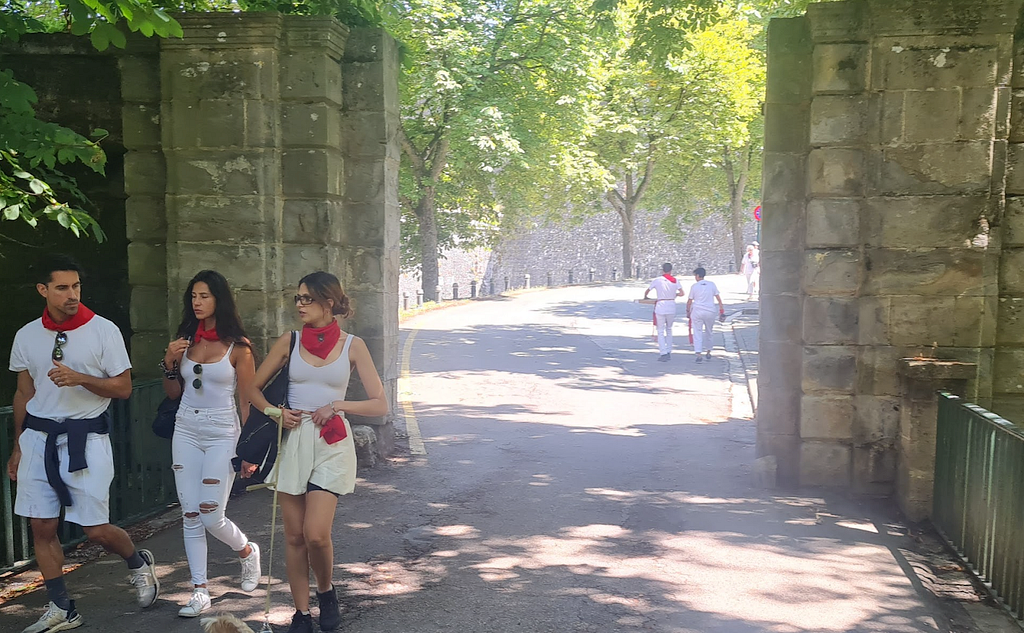 Part of the entrance to the Portal De Francia, Pamplona