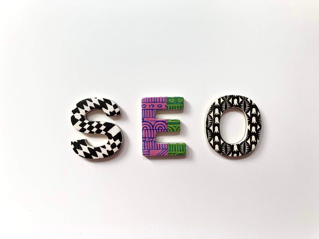 Image showing SEO with colored design