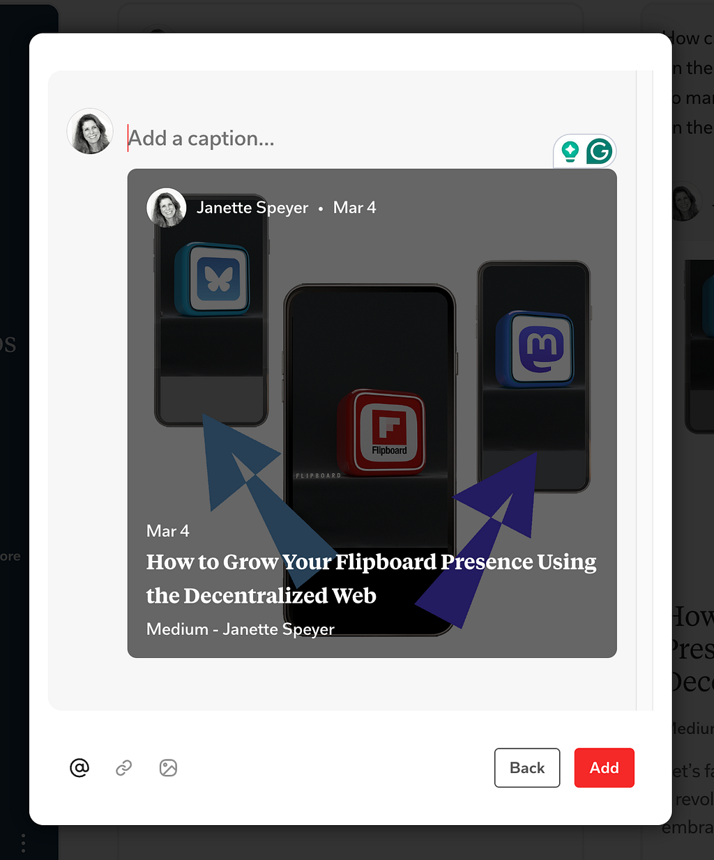 A screenshot of a flip into a Flipboard magazine