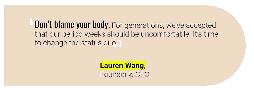 Founder Lauren Wang’s Quote