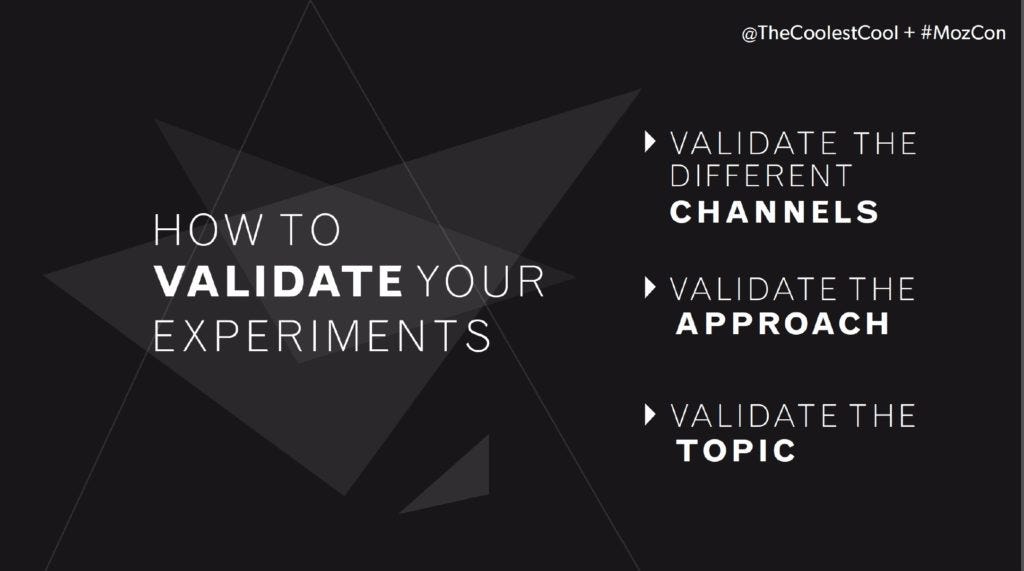 how to validate content marketing experiments