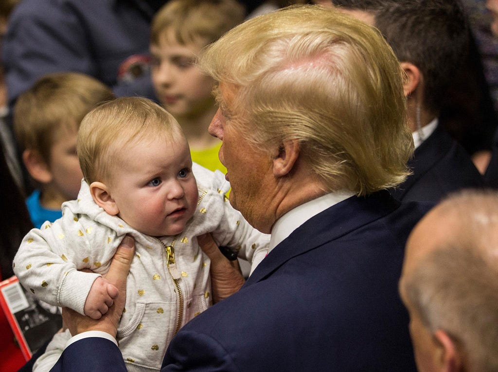 Image result for Donald Trump baby