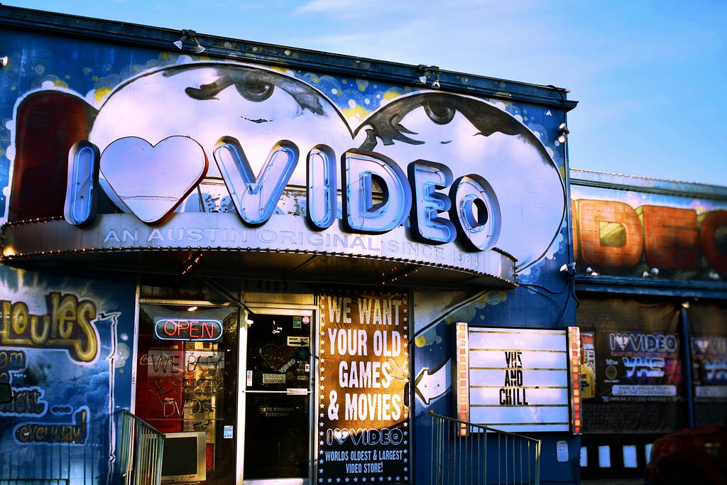 Do you remember video stores? I do.