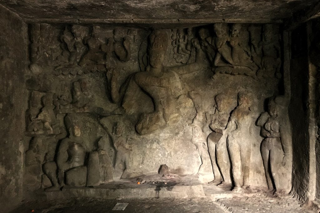 Natraja sculpture at Mandapeshwar cave, Mumbai