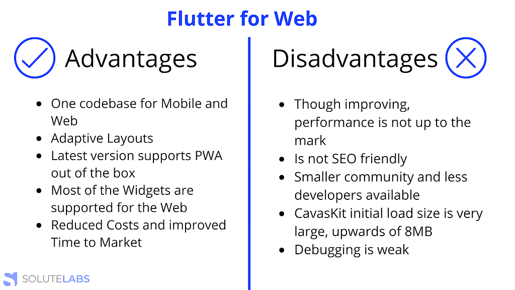 Flutter for web — Advantages and disadvantages