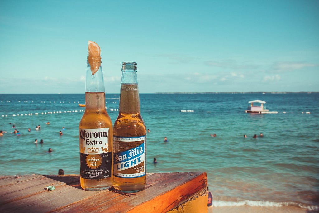 Best Beer Brands in India _ Beer Bottles on Beach Side