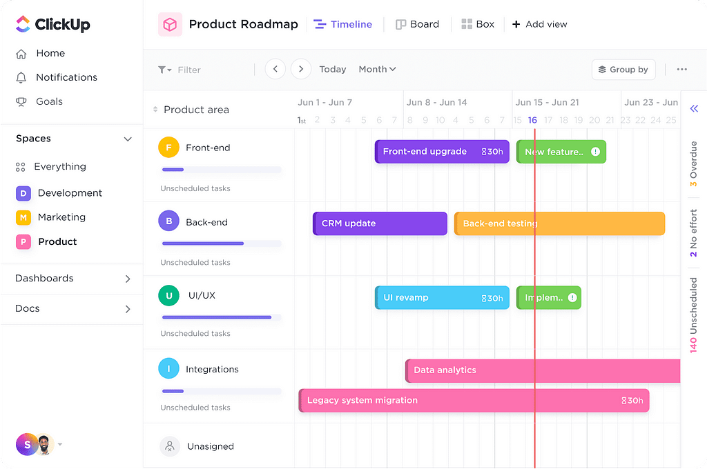 ClickUp for project management