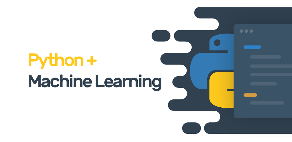 “Python + Machine Learning” with Python logo.