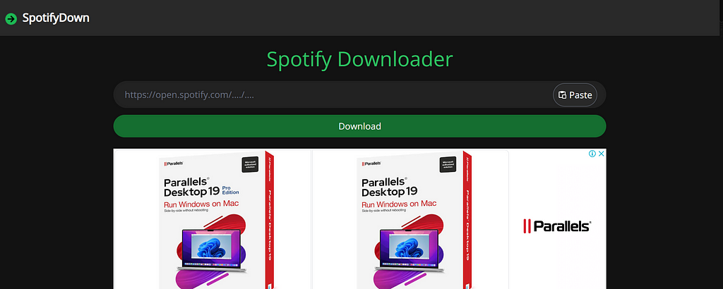 SpotifyDown is an web-based Spotify music downloader