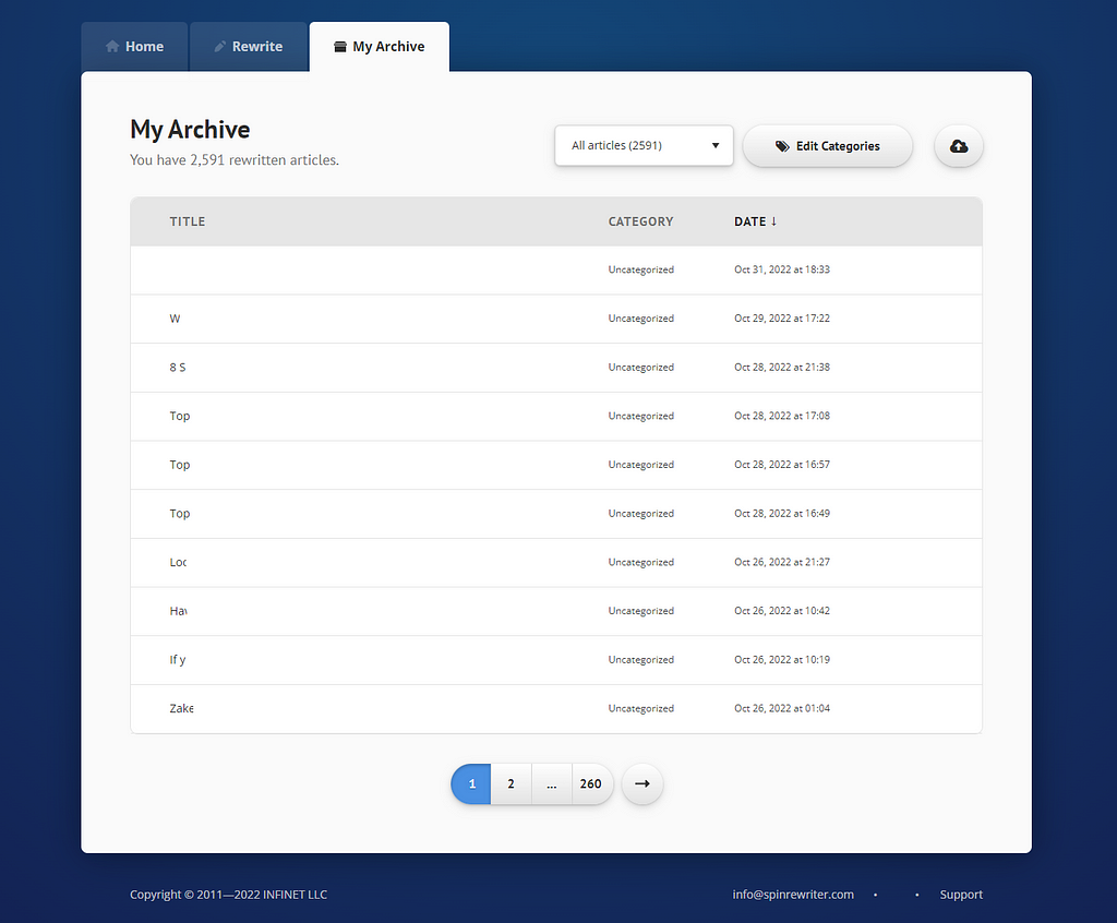 Access Spin Articles In Archives