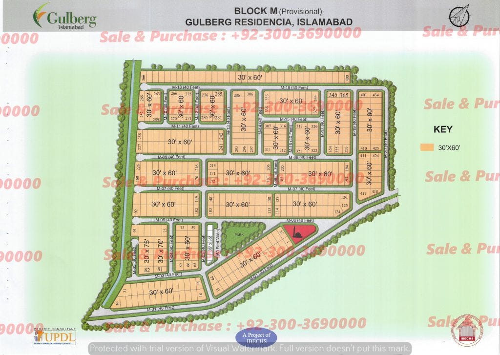 Gulberg Residencia Block M Map