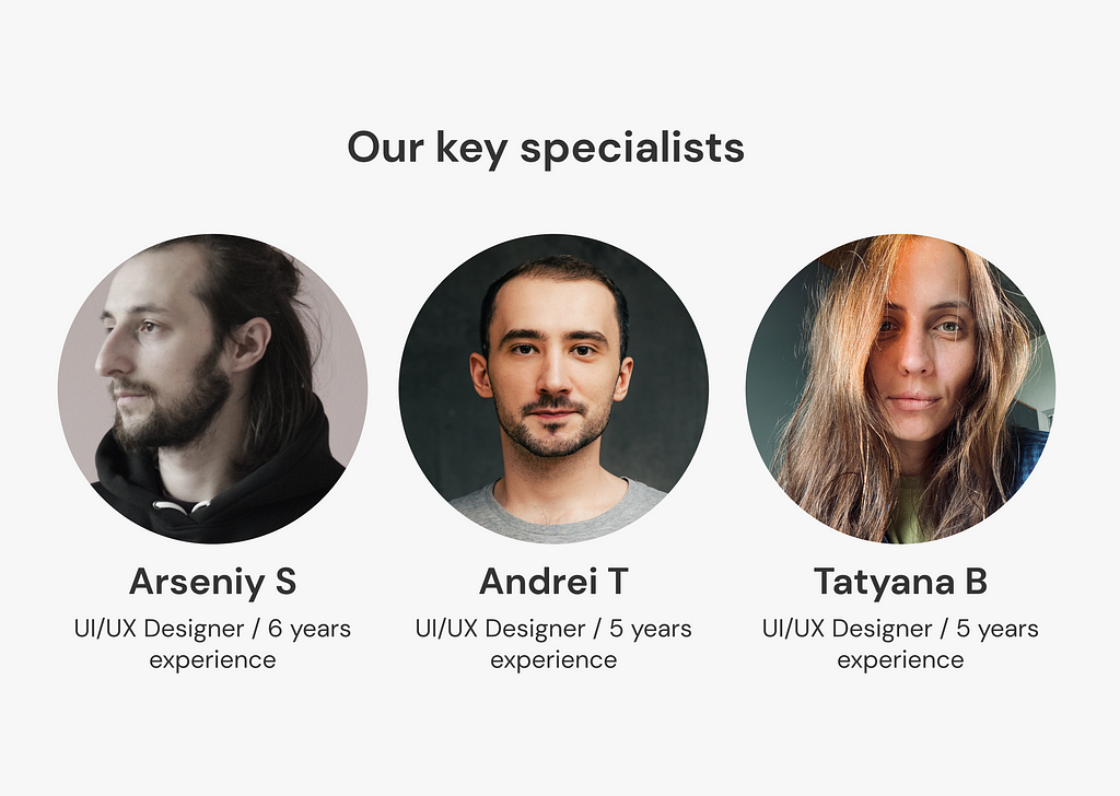 Our key specialists