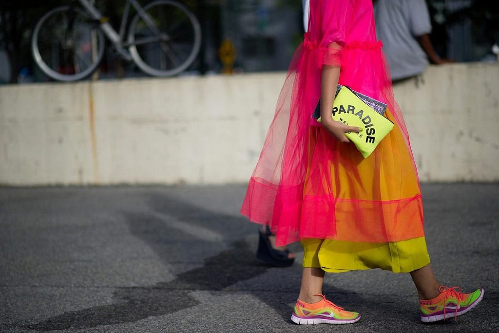 Streetwear of neon clothing