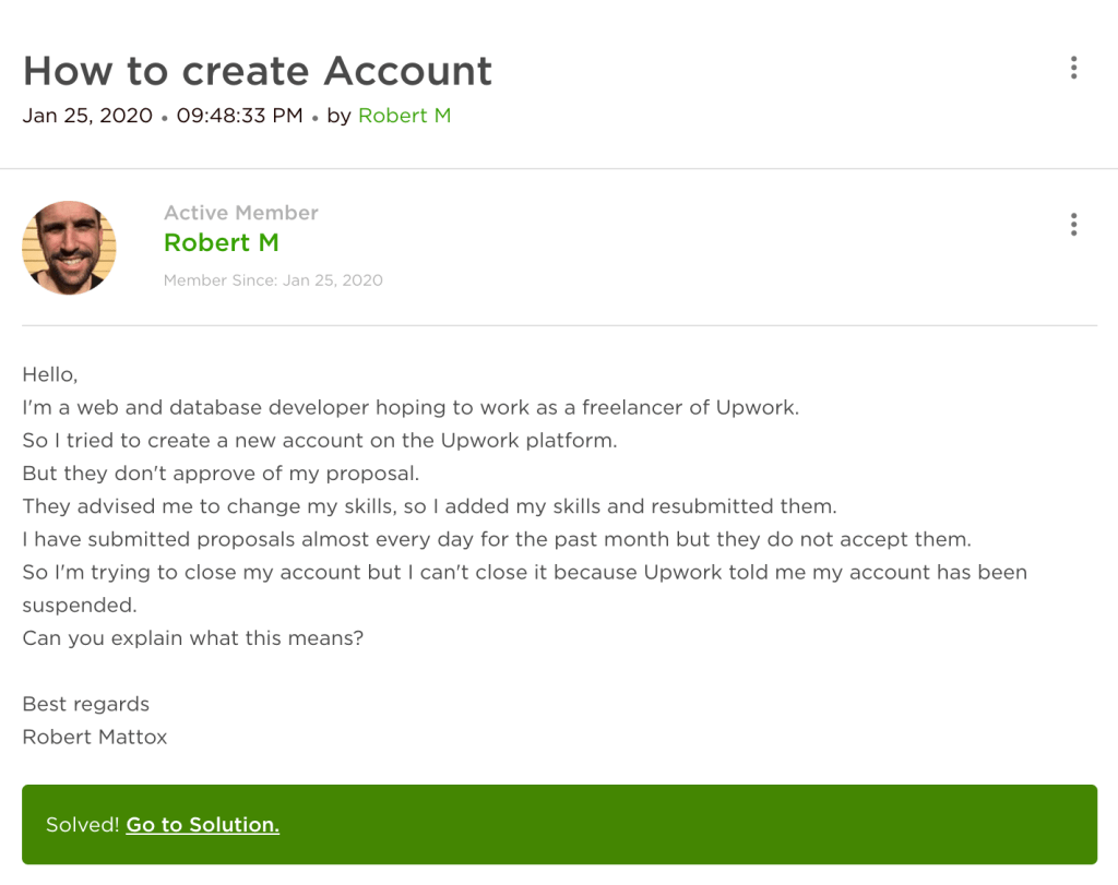 How to create Account 發問截圖