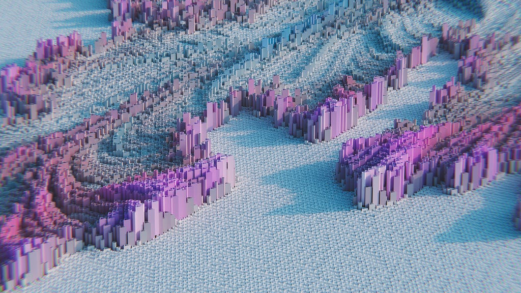 Pixelated landscape