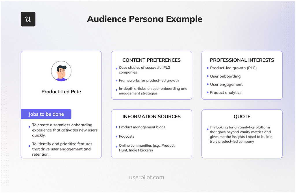 audience persona examples